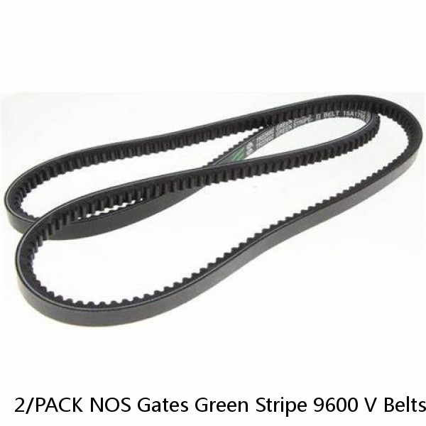 2/PACK NOS Gates Green Stripe 9600 V Belts 87-93 International 9600/Bus L6-10.0L